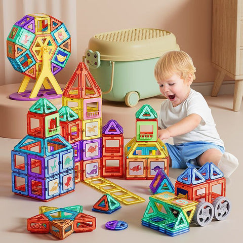 Magnetic Tiles Building Blocks- 60 pieces